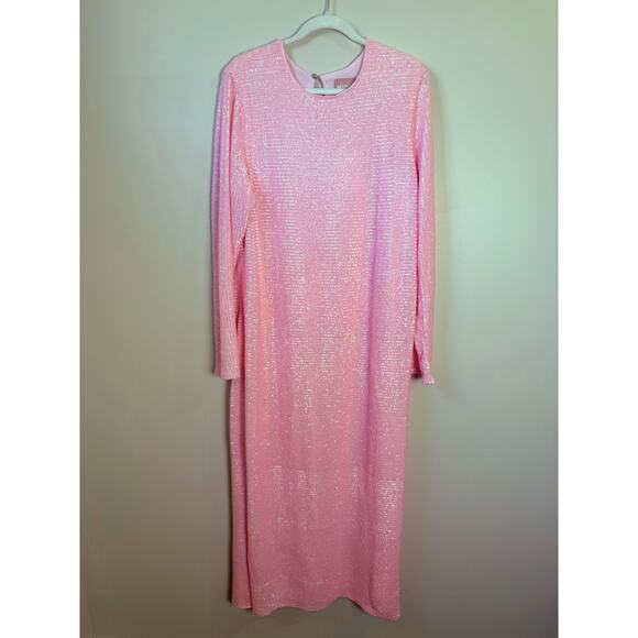 NEW NWT Show Me Your Mumu Maddison Maxi Dress Pink Sequin Size XXL - Picture 3 of 7